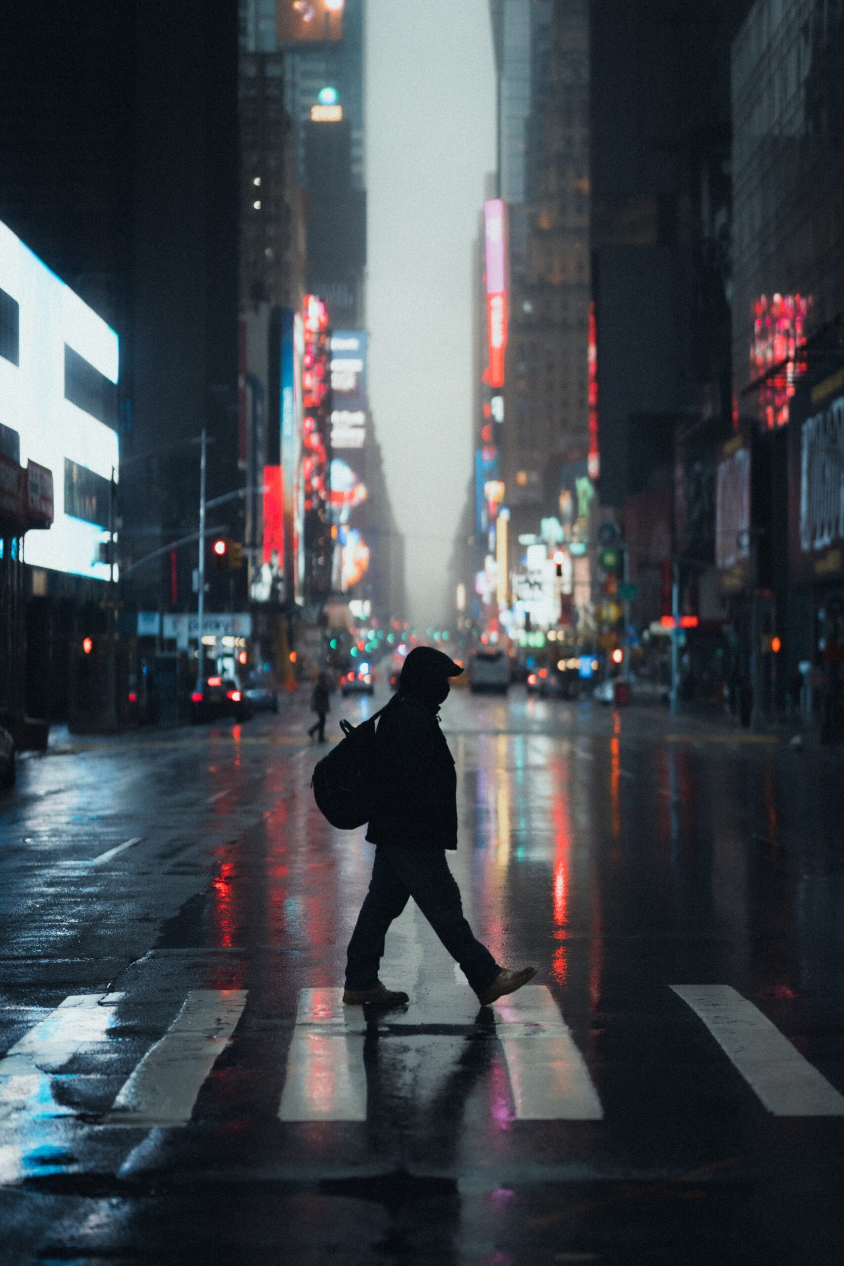 Award-winning photo of city streets in the rain